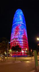 De Agbar toren in Barcelona, Spanje.