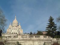 De Sacre Coeur vanaf de eerste trap.
