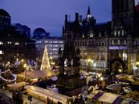 Albert Square in Manchester during the famous Christmas Markets.