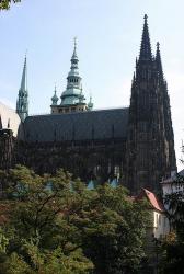 From the Royal Gardens, we walk towards the St. Vitus cathedral, which is part of the Prague Castle.